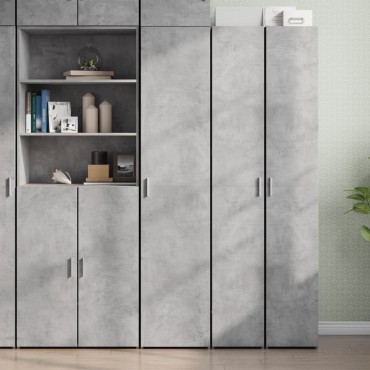 vidaXL Ντουλάπι Γκρι Σκυροδέματος 40x42,5x185cm Επεξεργασμένο Ξύλο 1 τεμ.