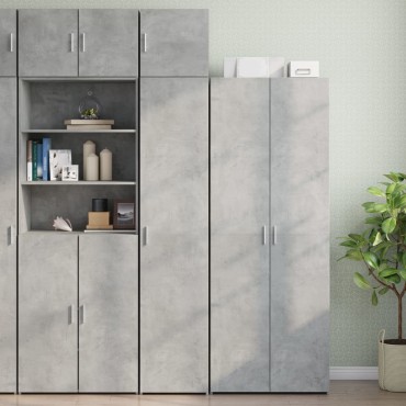 vidaXL Ντουλάπι Αποθήκευσης Στενό Γκρι 40x42,5x225cm Επεξεργ. Ξύλο 1 τεμ.
