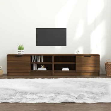 vidaXL Έπιπλα Τηλεόρασης 2 τεμ. Καφέ Δρυς 80x35x36,5cm Επεξεργ. Ξύλο