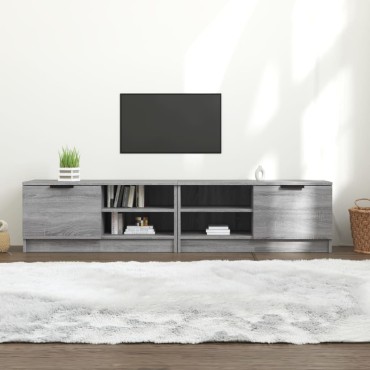 vidaXL Έπιπλα Τηλεόρασης 2 τεμ. Γκρι Sonoma 80x35x36,5cm Επεξ. Ξύλο