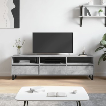 vidaXL Έπιπλο Τηλεόρασης Γκρι Σκυρ. 150x30x44,5cm Επεξ. Ξύλο