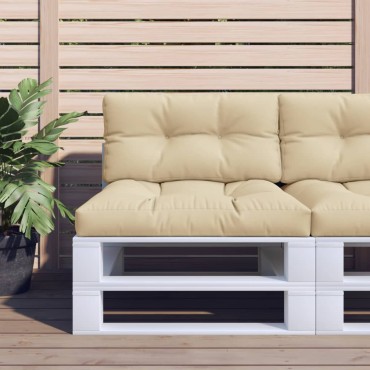 vidaXL Μαξιλάρι Παλέτας Μπεζ 70x40x12cm Υφασμάτινο