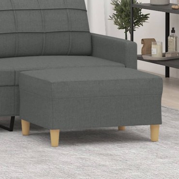 vidaXL Υποπόδιο Σκούρο Γκρι 70x55x41cm Υφασμάτινο 1 τεμ.