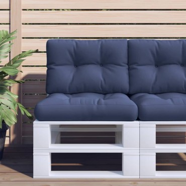 vidaXL Μαξιλάρι Παλέτας Σετ Ναυτικό Μπλε 60x40x12cm Υφασμάτινο