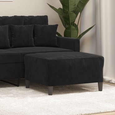 vidaXL Υποπόδιο Μαύρο 70x55x41cm Βελούδινο 1 τεμ.