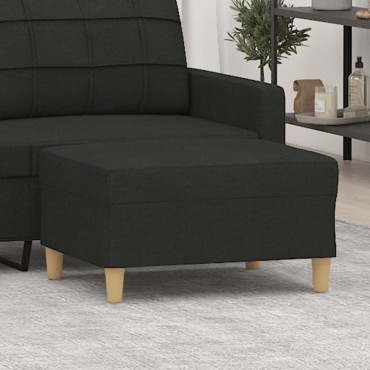 vidaXL Υποπόδιο Μαύρο 70x55x41cm Υφασμάτινο 1 τεμ.