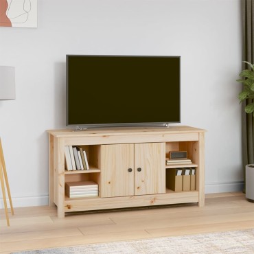 vidaXL Έπιπλο Τηλεόρασης 103x36,5x52cm από Μασίφ Ξύλο Πεύκου