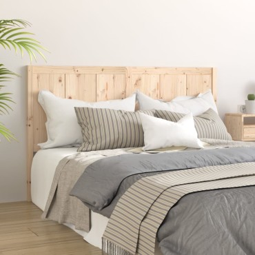 vidaXL Κεφαλάρι Κρεβατιού Μαύρο 145,5x4x100cm από Μασίφ Ξύλο Πεύκου 1 τεμ.