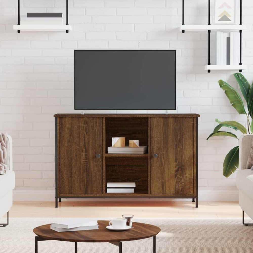 vidaXL Έπιπλο Τηλεόρασης Καφέ Δρυς 100x35x65cm Επεξεργασμένο Ξύλο