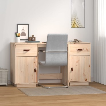 vidaXL Ντουλάπι Γραφείου 135x50x75cm από Μασίφ Ξύλο Πεύκου 1 τεμ.