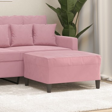 vidaXL Υποπόδιο Ροζ 70x55x41cm Βελούδινο 1 τεμ.