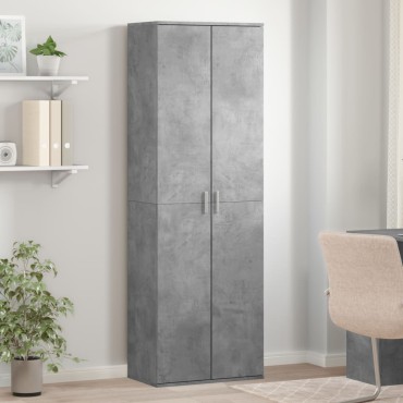 vidaXL Ντουλάπα Γκρι Σκυροδέματος 60x35x180cm από Επεξ. Ξύλο 1 τεμ.