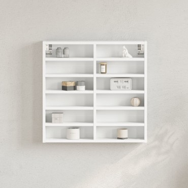 vidaXL Ραφιέρα Λευκή 60x8,5x58cm από Επεξεργασμένο Ξύλο 1 τεμ.