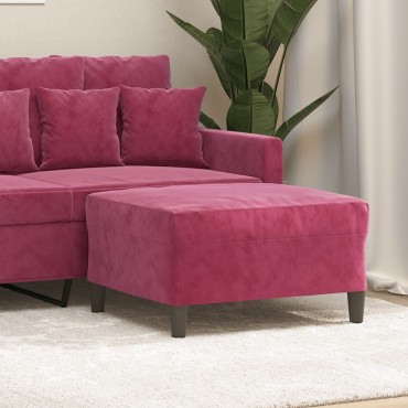 vidaXL Υποπόδιο Μπορντό 70x55x41cm Βελούδινο 1 τεμ.