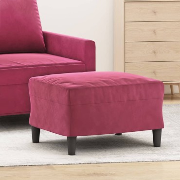 vidaXL Υποπόδιο Μπορντό 60x50x41cm Βελούδινο 1 τεμ.