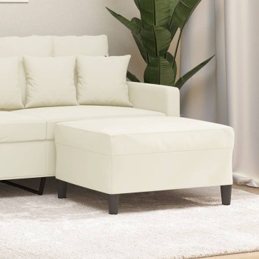 vidaXL Υποπόδιο Κρεμ 70x55x41cm Βελούδινο 1 τεμ.