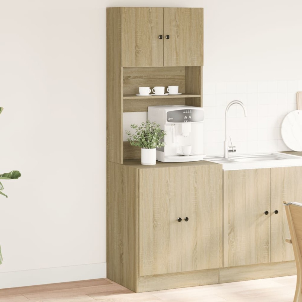 vidaXL Στήλη Κουζίνας Sonoma Δρυς 60x50x180cm από Επεξεργασμένο Ξύλο