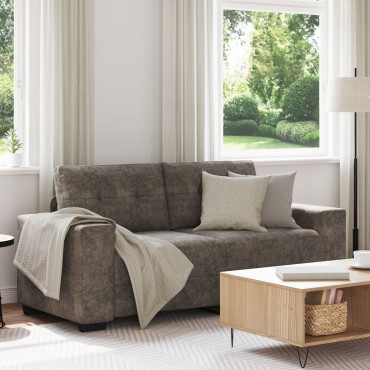 vidaXL Καναπέας Loveseat Σκούρο Γκρι σε Τεχνητό Δέρμα 181x77x82cm
