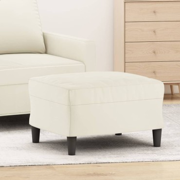 vidaXL Υποπόδιο Κρεμ 60x50x41cm Βελούδινο 1 τεμ.