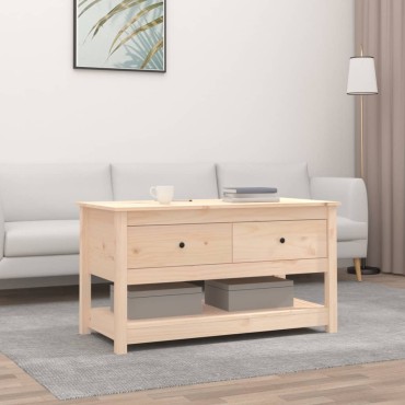 vidaXL Τραπεζάκι Σαλονιού 102x49x55cm από Μασίφ Ξύλο Πεύκου 1 τεμ.