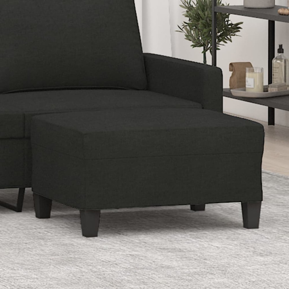 vidaXL Υποπόδιο Μαύρο 70x55x41cm Υφασμάτινο 1 τεμ.
