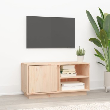 vidaXL Έπιπλο Τηλεόρασης 80x35x40,5cm από Μασίφ Ξύλο Πεύκου