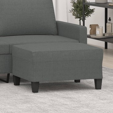 vidaXL Υποπόδιο Σκούρο Γκρι 70x55x41cm Υφασμάτινο 1 τεμ.
