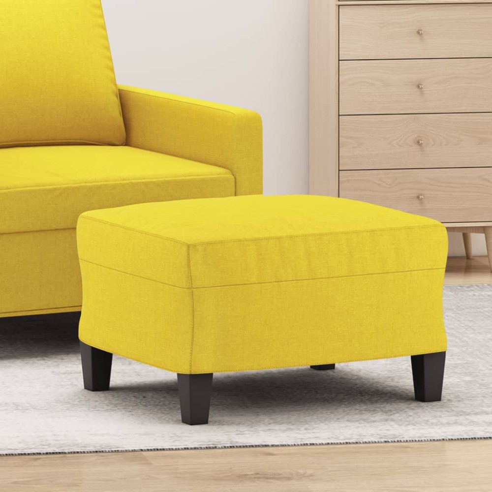 vidaXL Υποπόδιο Ανοιχτό Κίτρινο60x50x41cm Υφασμάτινο 1 τεμ.