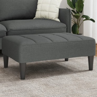 vidaXL Υποπόδιο Σκούρο Γκρι 77x55x31cm Υφασμάτινο 1 τεμ.