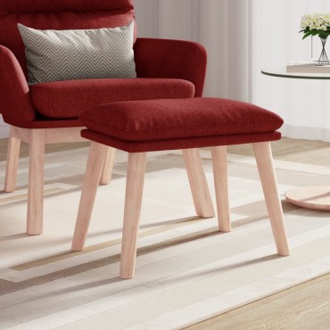 vidaXL Υποπόδιο Μπορντό 45x29,5x35cm Υφασμάτινο 1 τεμ.