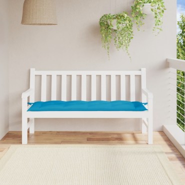 vidaXL Μαξιλάρι Πάγκου Κήπου Γαλάζιο 150x50x7cm Ύφασμα Oxford