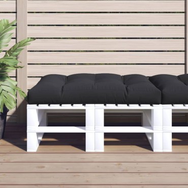 vidaXL Μαξιλάρι Παλέτας Μαύρο 120x80x12cm Υφασμάτινο