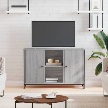 vidaXL Έπιπλο Τηλεόρασης Γκρι Sonoma 100x35x65cm από Επεξεργ. Ξύλο