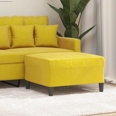 vidaXL Σκαμπό/Υποπόδιο Κίτρινο 70x55x41cm Βελούδινο 1 τεμ.