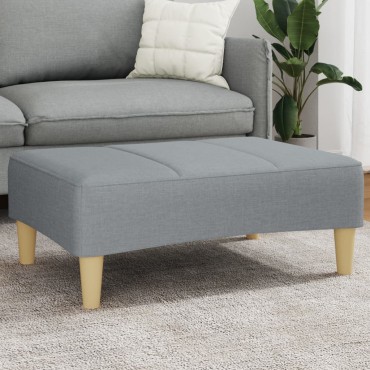vidaXL Υποπόδιο Ανοιχτό Γκρι 77x55x31cm Υφασμάτινο 1 τεμ.