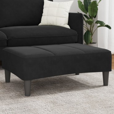 vidaXL Υποπόδιο Μαύρο 77x55x31cm Βελούδινο 1 τεμ.