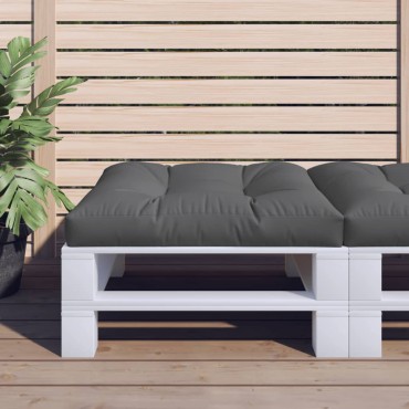 vidaXL Μαξιλάρι Παλέτας Γκρι 80x80x12cm Υφασμάτινο