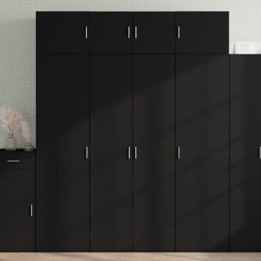 vidaXL Ντουλάπι Μαύρο 80x42,5x185cm από Επεξεργασμένο Ξύλο 1 τεμ.
