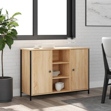 vidaXL Μπουφές Sonoma Δρυς 100x35x70cm από Επεξεργασμένο Ξύλο 1 τεμ.
