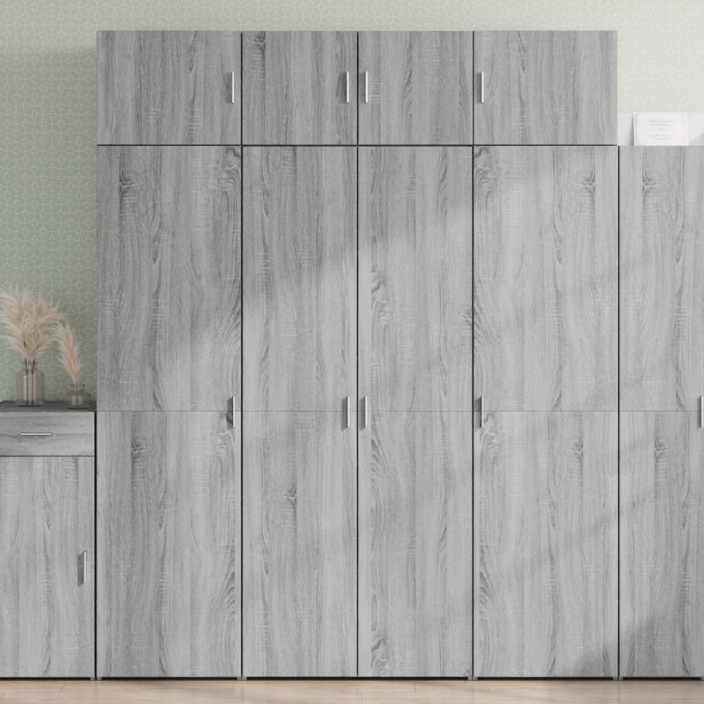 vidaXL Ντουλάπι Γκρι Sonoma 80x42,5x185cm από Επεξεργασμένο Ξύλο 1 τεμ.