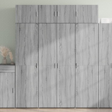 vidaXL Ντουλάπι Γκρι Sonoma 80x42,5x185cm από Επεξεργασμένο Ξύλο 1 τεμ.