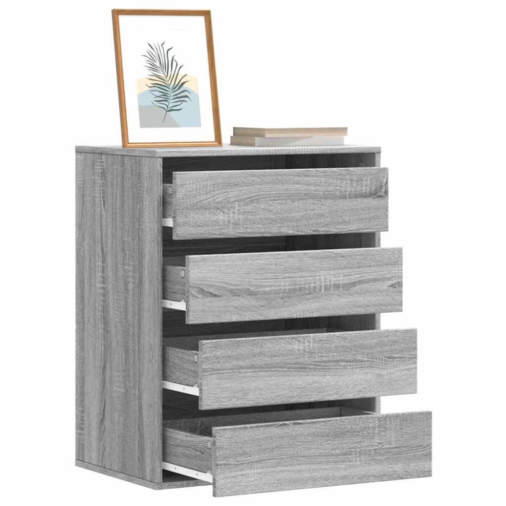 vidaXL Συρταριέρα Γκρι Sonoma 60x41x76cm από Επεξεργ. Ξύλο 1 τεμ.