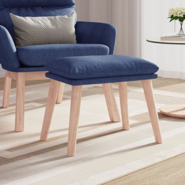 vidaXL Υποπόδιο Μπλε 45x29,5x35cm Υφασμάτινο 1 τεμ.