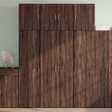 vidaXL Ντουλάπι Καφέ Δρυς 80x42,5x249cm από Επεξεργασμένο Ξύλο 1 τεμ.