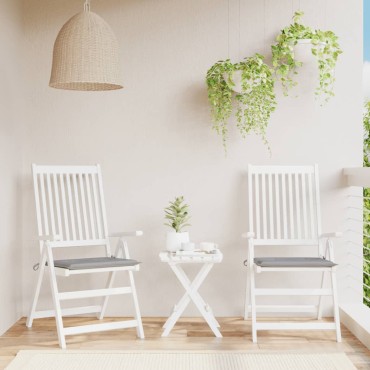 vidaXL Μαξιλάρια Καρέκλας Κήπου 2 τεμ. Γκρι 50x50x3cm Υφασμάτινα