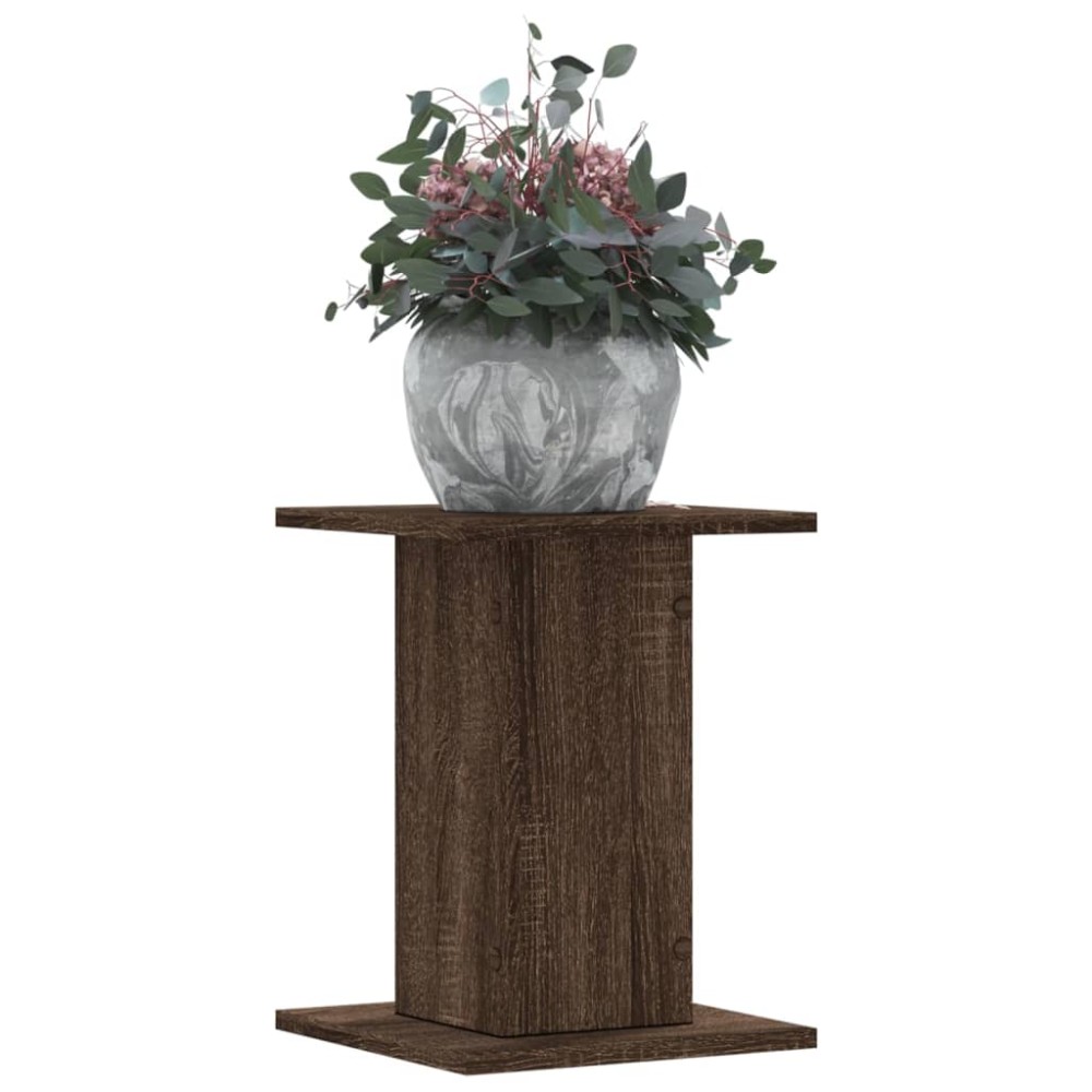 vidaXL Βάσεις Φυτών 2 Τεμ. Καφέ Δρυς 30x30x40 εκ. Επεξεργασμένο Ξύλο