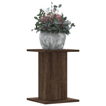 vidaXL Βάσεις Φυτών 2 Τεμ. Καφέ Δρυς 30x30x40 εκ. Επεξεργασμένο Ξύλο