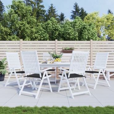 vidaXL Μαξιλάρια Καρέκλας Κήπου 6 τεμ. Μαύρα 50x50x3cm Oxford Ύφασμα
