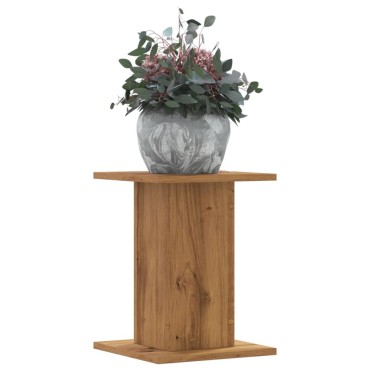 vidaXL Βάσεις Φυτών 2 τεμ. Αρτισιανή Δρυς 30x30x40 εκ. Επεξ. Ξύλο