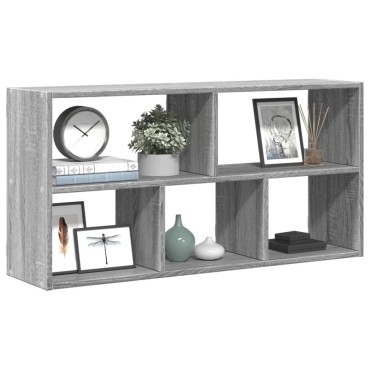 vidaXL Ραφιέρα Τοίχου Γκρι Sonoma 100x25x50cm Επεξεργασμένο Ξύλο 1 τεμ.